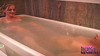 spring break babes strip tan lines and kiss naked in tub