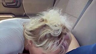 pretty street hooker kneels for deepthroat cum in mouth finish