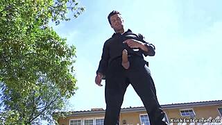 Ready for this sex trafficer to pound that busty skinny blonde slave hard?