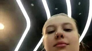 bbw teen 18+ fingers shaved pussy outdoors till squirting creampie in public view