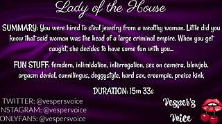 f4m dominant female interrogates you handcuffed then rides your cock for her erotic pleasure