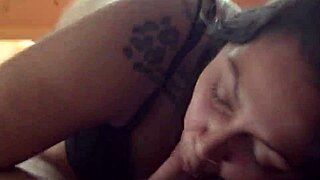 Sexy latina wife drops to knees deepthroating cock till massive facial cumshot pov bliss
