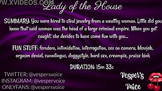 f4m dominant female interrogates you handcuffed then rides your cock for her erotic pleasure