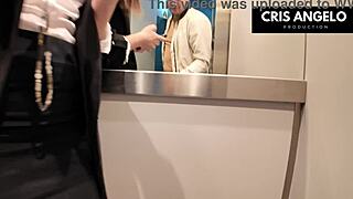 Trapped in blackout elevator, she spreads for married neighbor's cock part 2