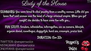 f4m dominant female interrogates you handcuffed then rides your cock for her erotic pleasure