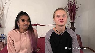 Desperate amateurs Alisha Isabella and Kama Sutra beg for it at wild casting interview!