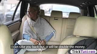 huge boobs blonde gets railed hard in cab outdoors 🍑💦