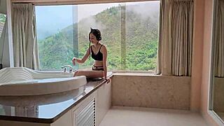 Beautiful whore sneaks in house begging bent over pounding