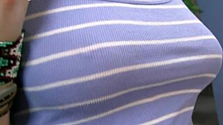 Zoey Nixon barely legal redhead handjobs cock with big naturals for facial cumshot