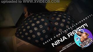 Nina Rotti Bounces Curvy Ebony Ass on Huge 11-Inch Dildo