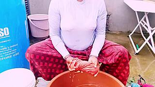 Sexy Maid's Daughter Bounces Natural Tits Riding Owner Cowgirl Dirty Telugu Talk