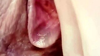 This horny mature blonde cougar spreads her huge pussy lips fingering that beefy mature cunt solo on cam