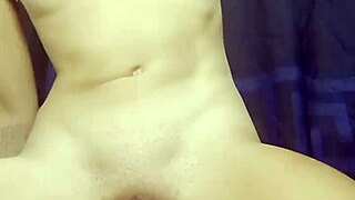 Skinny slut begs double dildo stuffing gaping her holes