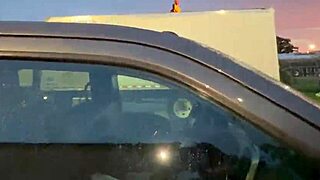 truckstop married slut deepthroats cock parking lot