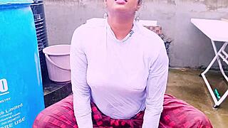 Sexy Maid's Daughter Bounces Natural Tits Riding Owner Cowgirl Dirty Telugu Talk