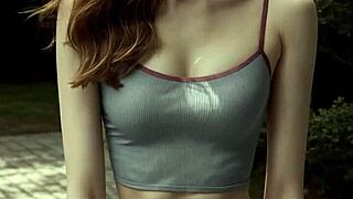 i feel sexy in lingerie under cherry blossom trees barefoot