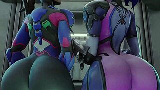 d va's big juicy ass bounces as princess gets pounded vol 2