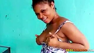 Amateur ebony couple bends over for hardcore doggystyle riding passionate homemade sex tape