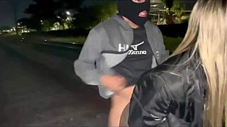 Hot Wife Fucks on Train Tracks Live with Husband Watching Exhibitionist Style