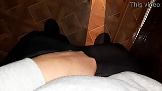 Dude I caught this hairy stranger rubbing her wet beaver on the public toilet and boom we both came hard 💦🚽😂