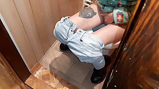 Dude I caught this hairy stranger rubbing her wet beaver on the public toilet and boom we both came hard 💦🚽😂