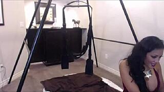 Maxine X squirts buckets from intense dildo pussy play again