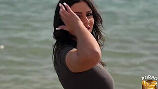 laury gets lifted and pounded hard by two studs in mmf threesome frenzy