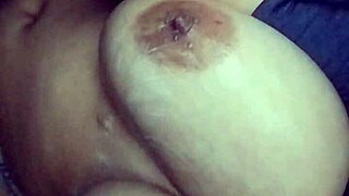 Latina teases huge natural tits for your creamy massage rub