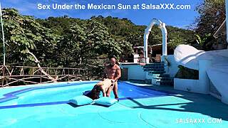 wanna see this tattooed latina's big pussy lips stretched by monster cock poolside?