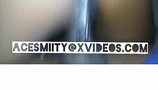 after i blast cum on her tits my big booty slut hops on bbc riding hard