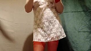 omg esclave f's hot strip tease for maitre raja... chained up and ready to flash! 🔥😏