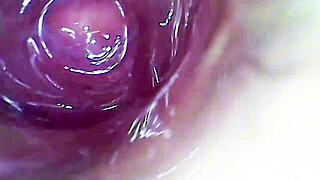 i shove camera deep in my creamy pussy till i explode