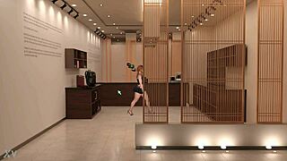 Nasty crossdresser in ripped clothes gloryhole bukkake