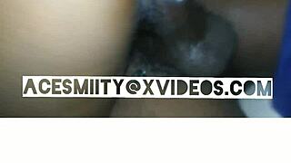 after i blast cum on her tits my big booty slut hops on bbc riding hard