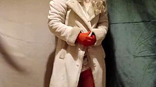 omg esclave f's hot strip tease for maitre raja... chained up and ready to flash! 🔥😏