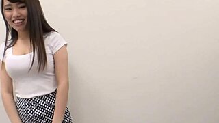 Japanese busty teen idol auditions with huge natural tits in first-time massage casting!