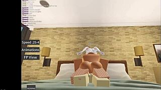 Dude pounds Roblox bunny's big ass and tits in hardcore fuck game, she sucks cock like a pro slut