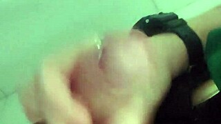 shop security masturbates in bathroom