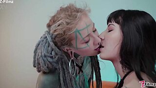 Alternative Goth Teen Cums Hard On Huge Anal Toys