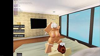 Dude pounds Roblox bunny's big ass and tits in hardcore fuck game, she sucks cock like a pro slut