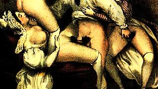 vintage erotic drawings capture sultry poses from antique sensual artists