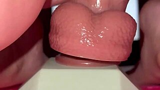 Tiny Redhead's Tight Pussy Devours Huge Fence Post Cock!