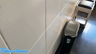 Morning wood pulls maid from work kitchen pussy fuck bent over