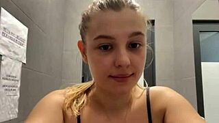 horny teen slut takes big cock anal pounding right in public outdoors