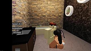 Dude pounds Roblox bunny's big ass and tits in hardcore fuck game, she sucks cock like a pro slut