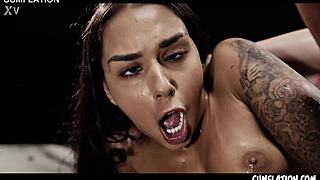 latina cum slut black angel blasts pussy squirt in extreme creampie cumflation