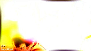 Cruella gets first anal creampie naked with luna rival in ffm threesome