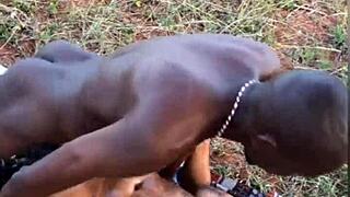 whoa, look at all that ebony cum splashing huge cocks