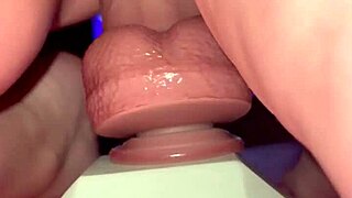 Tiny Redhead's Tight Pussy Devours Huge Fence Post Cock!