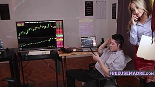 Blonde Cougar Bent Over in Stockings at Market for Doggystyle Pussy Pound